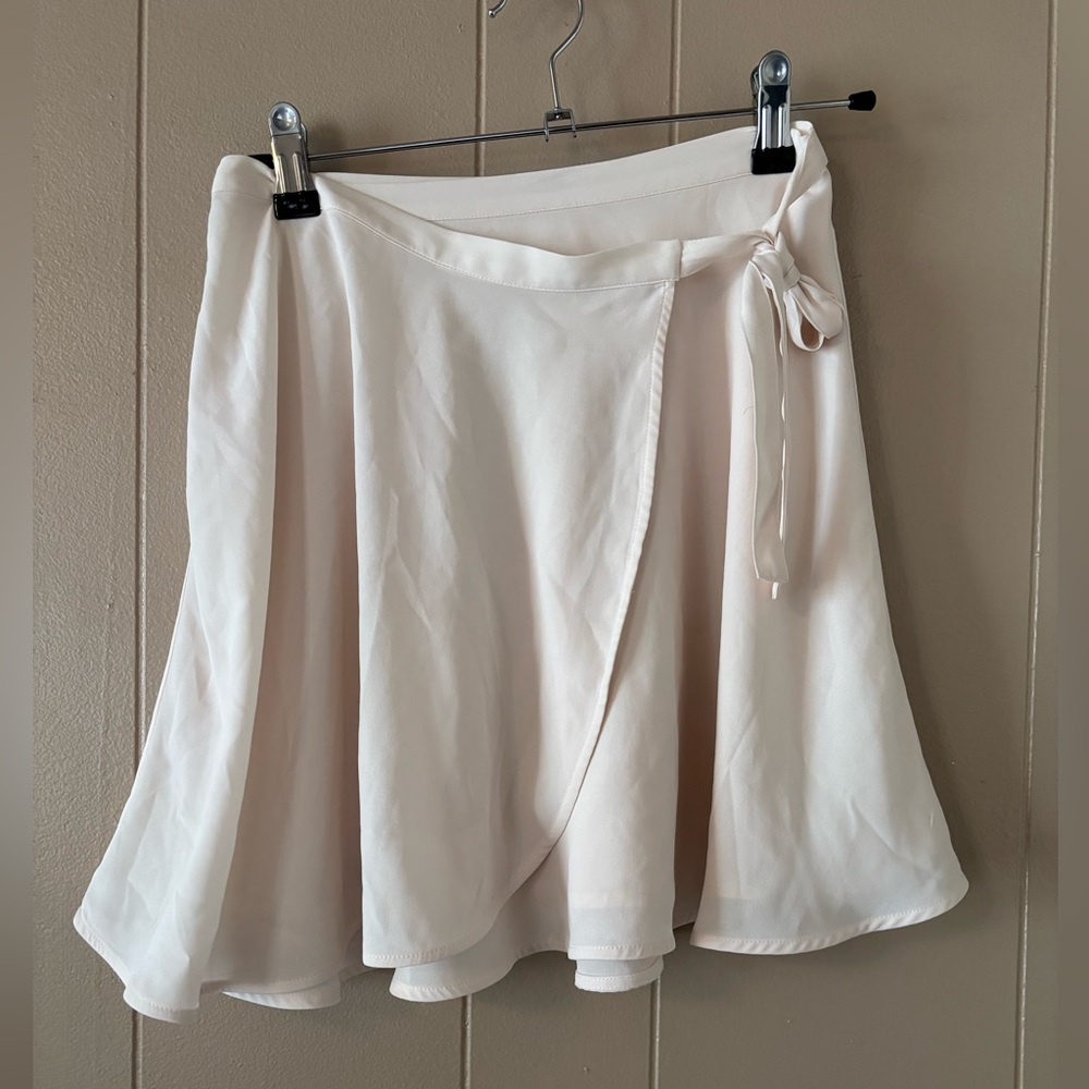 Sunday Best Cream Wrap Dress